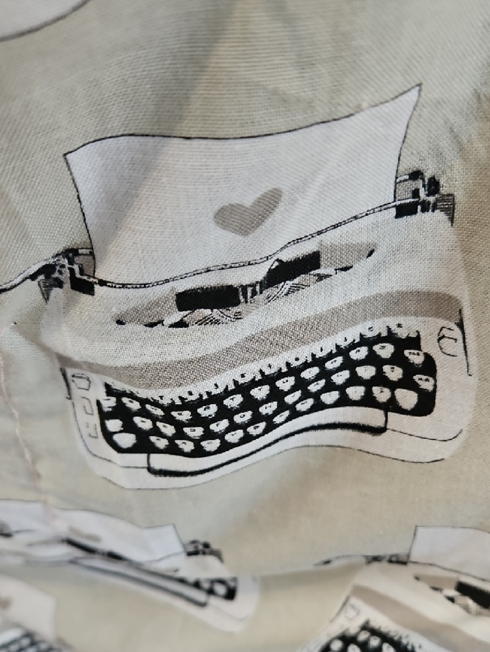 Hand Crafted BY ME Denim and Typewriter Print Reverse Horsey Apron - Picture 4 of 7